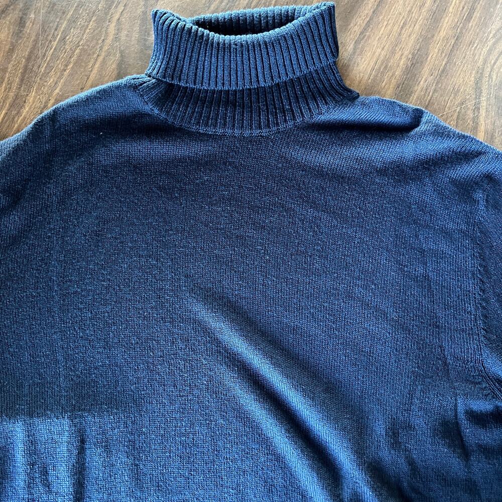 Jil Sander Men's Navy Blue High Neck Merino Wool Sweater Italy NWOT Size 56 $950